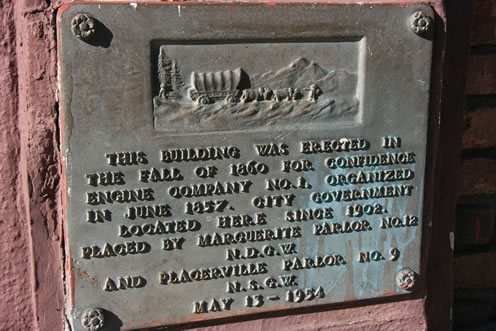 Placerville, California Confidence Building Plaque